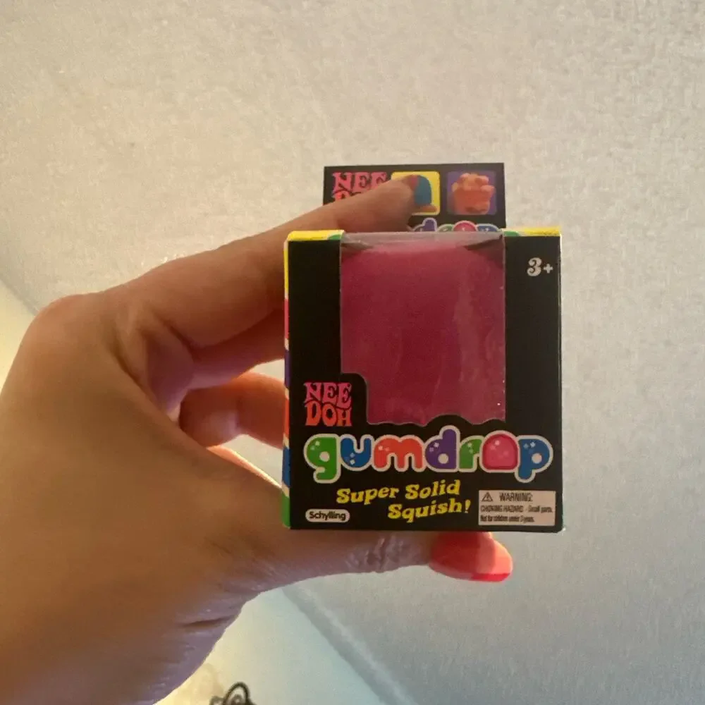 Schylling NeeDoh GUMDROP (PINK) - Super Solid Squish! - NEW